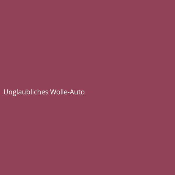 Unglaubliches Wolle-Auto